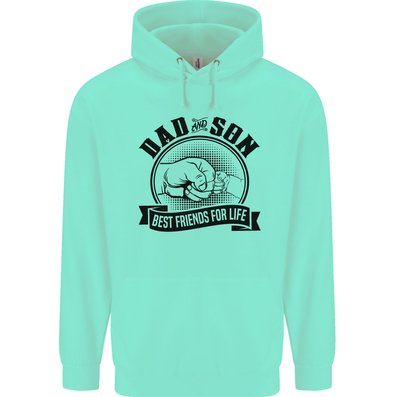 Dad & Son Best Friends Father's Day Childrens Kids Hoodie Peppermint