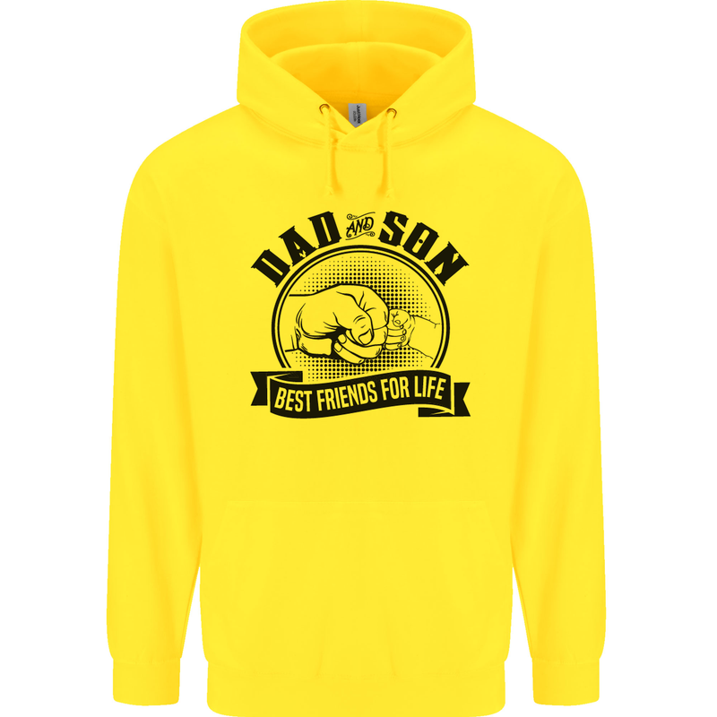 Dad & Son Best Friends Father's Day Childrens Kids Hoodie Yellow