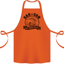 Dad & Son Best Friends Father's Day Cotton Apron 100% Organic Orange