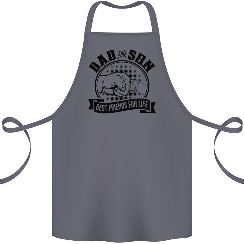 Dad & Son Best Friends Father's Day Cotton Apron 100% Organic Steel