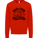 Dad & Son Best Friends Father's Day Kids Sweatshirt Jumper Bright Red