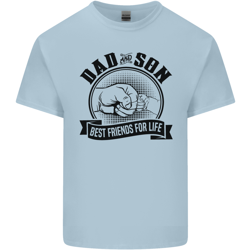 Dad & Son Best Friends Father's Day Mens Cotton T-Shirt Tee Top Light Blue