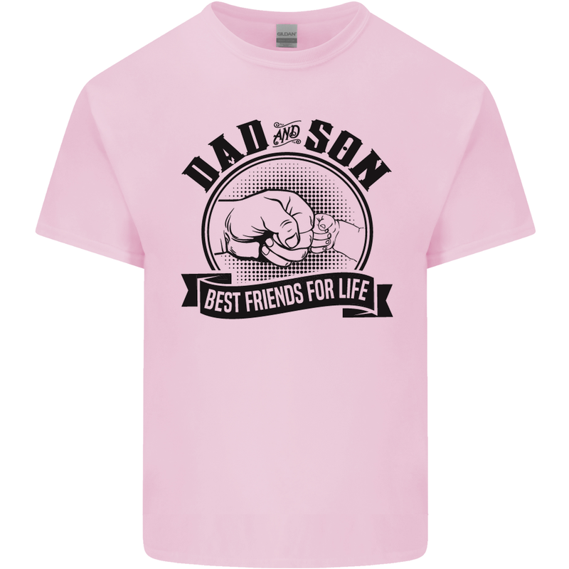 Dad & Son Best Friends Father's Day Mens Cotton T-Shirt Tee Top Light Pink