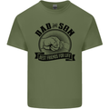 Dad & Son Best Friends Father's Day Mens Cotton T-Shirt Tee Top Military Green