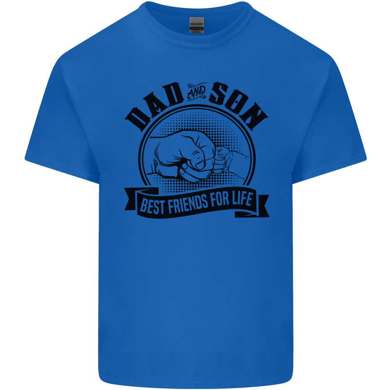 Dad & Son Best Friends Father's Day Mens Cotton T-Shirt Tee Top Royal Blue
