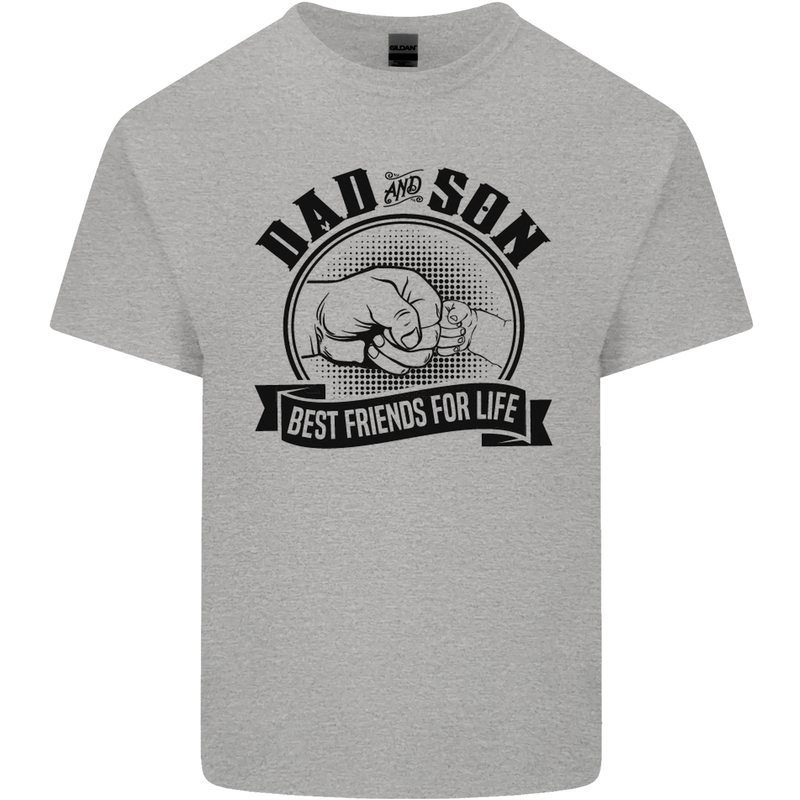 Dad & Son Best Friends Father's Day Mens Cotton T-Shirt Tee Top Sports Grey