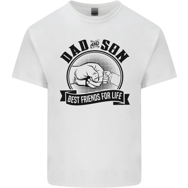 Dad & Son Best Friends Father's Day Mens Cotton T-Shirt Tee Top White