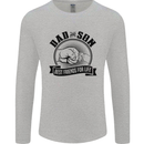 Dad & Son Best Friends Father's Day Mens Long Sleeve T-Shirt Sports Grey