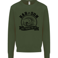 Dad & Son Best Friends Father's Day Mens Sweatshirt Jumper Forest Green