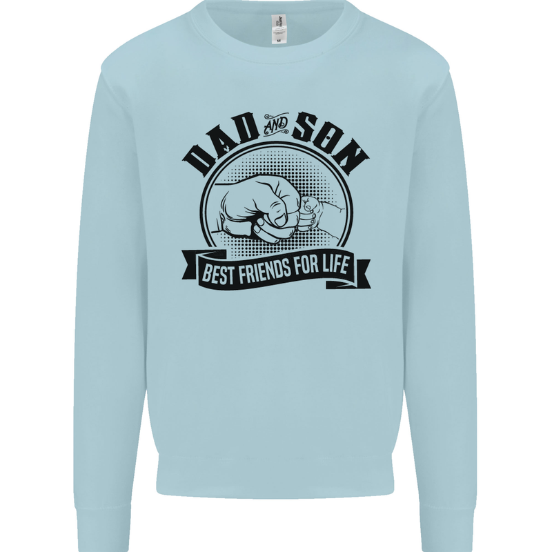 Dad & Son Best Friends Father's Day Mens Sweatshirt Jumper Light Blue