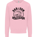 Dad & Son Best Friends Father's Day Mens Sweatshirt Jumper Light Pink