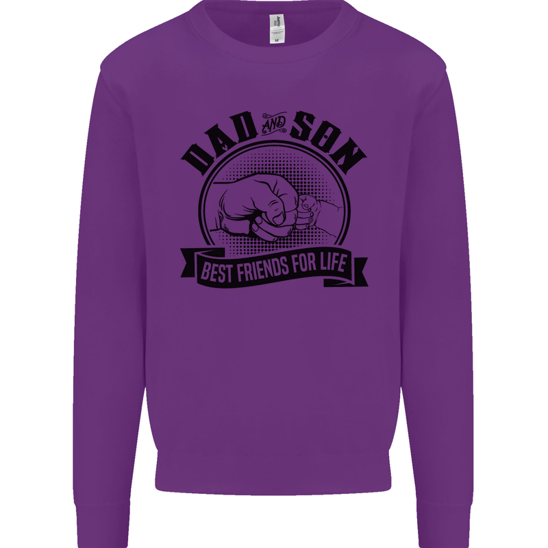 Dad & Son Best Friends Father's Day Mens Sweatshirt Jumper Purple