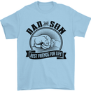 Dad & Son Best Friends Father's Day Mens T-Shirt Cotton Gildan Light Blue