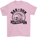 Dad & Son Best Friends Father's Day Mens T-Shirt Cotton Gildan Light Pink