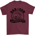 Dad & Son Best Friends Father's Day Mens T-Shirt Cotton Gildan Maroon