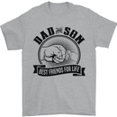 Dad & Son Best Friends Father's Day Mens T-Shirt Cotton Gildan Sports Grey