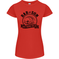 Dad & Son Best Friends Father's Day Womens Petite Cut T-Shirt Red