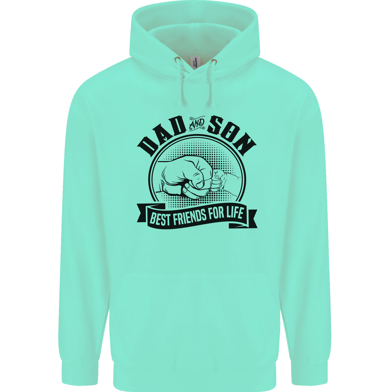 Dad & Son Best Friends For Life Childrens Kids Hoodie Peppermint