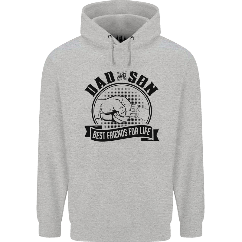 Dad & Son Best Friends For Life Childrens Kids Hoodie Sports Grey