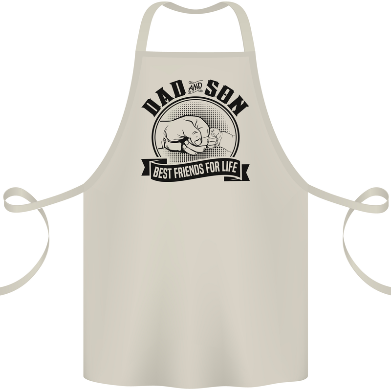 Dad & Son Best Friends For Life Cotton Apron 100% Organic Natural
