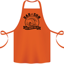 Dad & Son Best Friends For Life Cotton Apron 100% Organic Orange