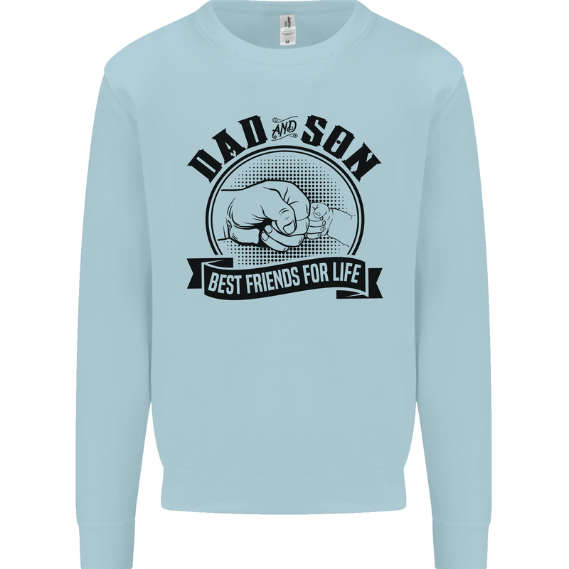 Dad & Son Best Friends For Life Kids Sweatshirt Jumper Light Blue