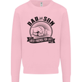 Dad & Son Best Friends For Life Kids Sweatshirt Jumper Light Pink