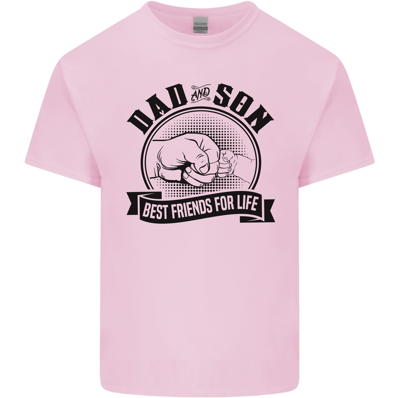 Dad & Son Best Friends For Life Kids T-Shirt Childrens Light Pink