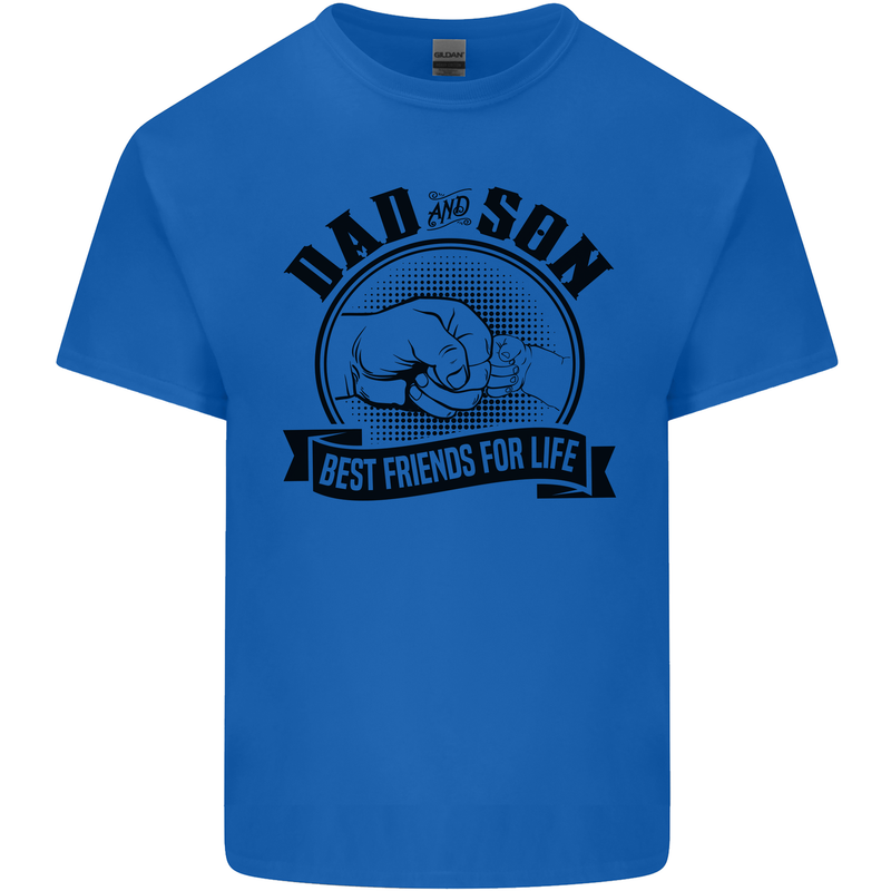 Dad & Son Best Friends For Life Kids T-Shirt Childrens Royal Blue