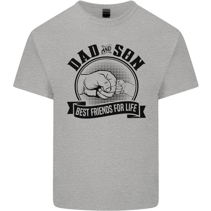 Dad & Son Best Friends For Life Kids T-Shirt Childrens Sports Grey