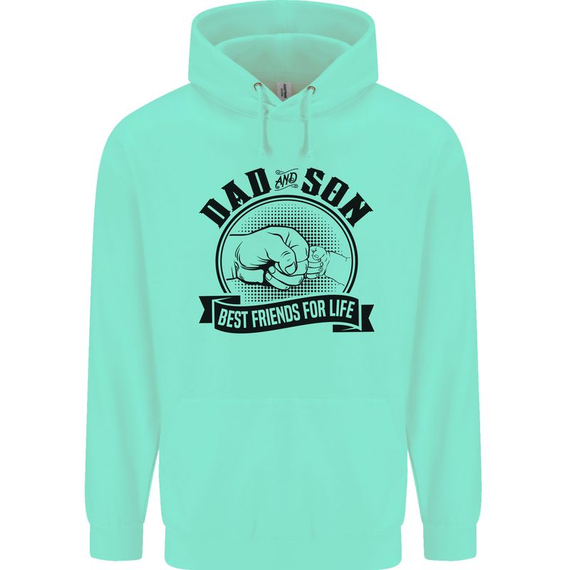 Dad & Son Best Friends For Life Mens 80% Cotton Hoodie Peppermint
