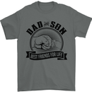 Dad & Son Best Friends For Life Mens T-Shirt Cotton Gildan Charcoal