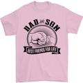 Dad & Son Best Friends For Life Mens T-Shirt Cotton Gildan Light Pink