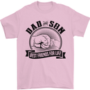 Dad & Son Best Friends For Life Mens T-Shirt Cotton Gildan Light Pink