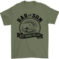 Dad & Son Best Friends For Life Mens T-Shirt Cotton Gildan Military Green