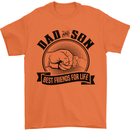 Dad & Son Best Friends For Life Mens T-Shirt Cotton Gildan Orange