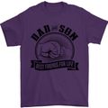 Dad & Son Best Friends For Life Mens T-Shirt Cotton Gildan Purple