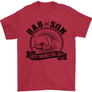 Dad & Son Best Friends For Life Mens T-Shirt Cotton Gildan Red
