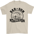 Dad & Son Best Friends For Life Mens T-Shirt Cotton Gildan Sand