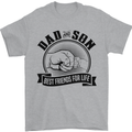 Dad & Son Best Friends For Life Mens T-Shirt Cotton Gildan Sports Grey