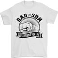 Dad & Son Best Friends For Life Mens T-Shirt Cotton Gildan White