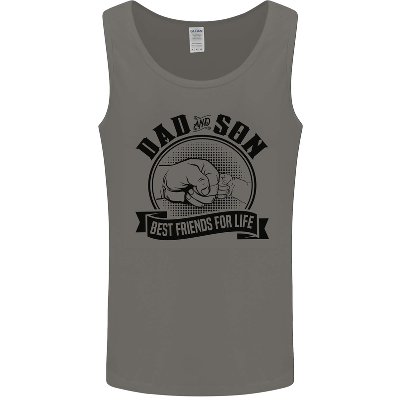 Dad & Son Best Friends For Life Mens Vest Tank Top Charcoal