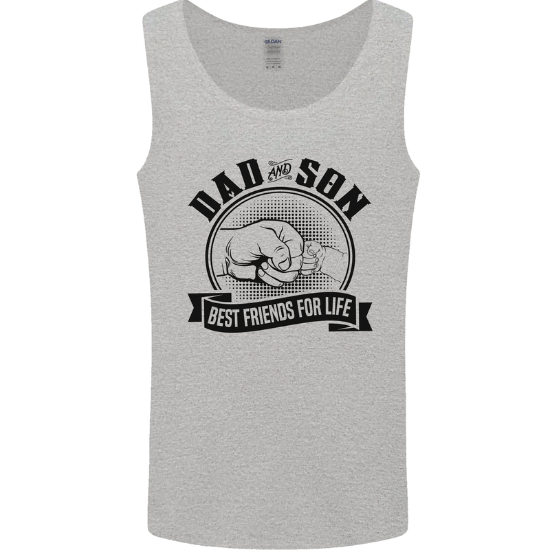 Dad & Son Best Friends For Life Mens Vest Tank Top Sports Grey
