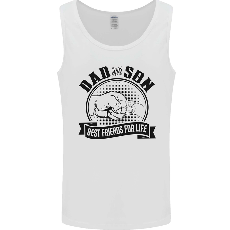 Dad & Son Best Friends For Life Mens Vest Tank Top White