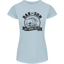 Dad & Son Best Friends For Life Womens Petite Cut T-Shirt Light Blue