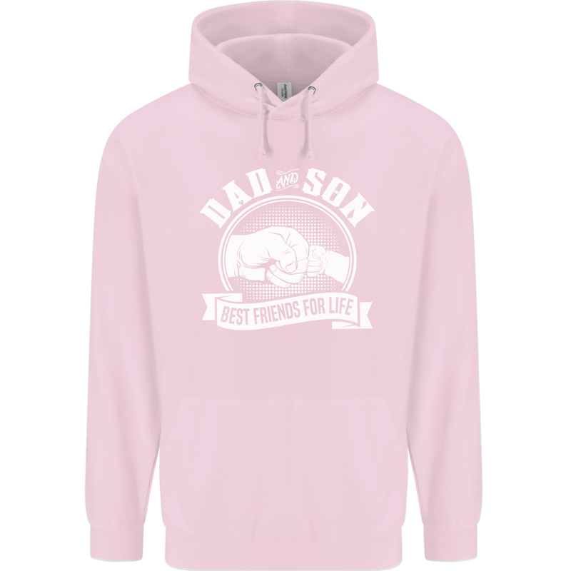 Dad & Son Best Friends for Life Childrens Kids Hoodie Light Pink