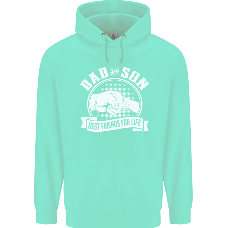 Dad & Son Best Friends for Life Childrens Kids Hoodie Peppermint