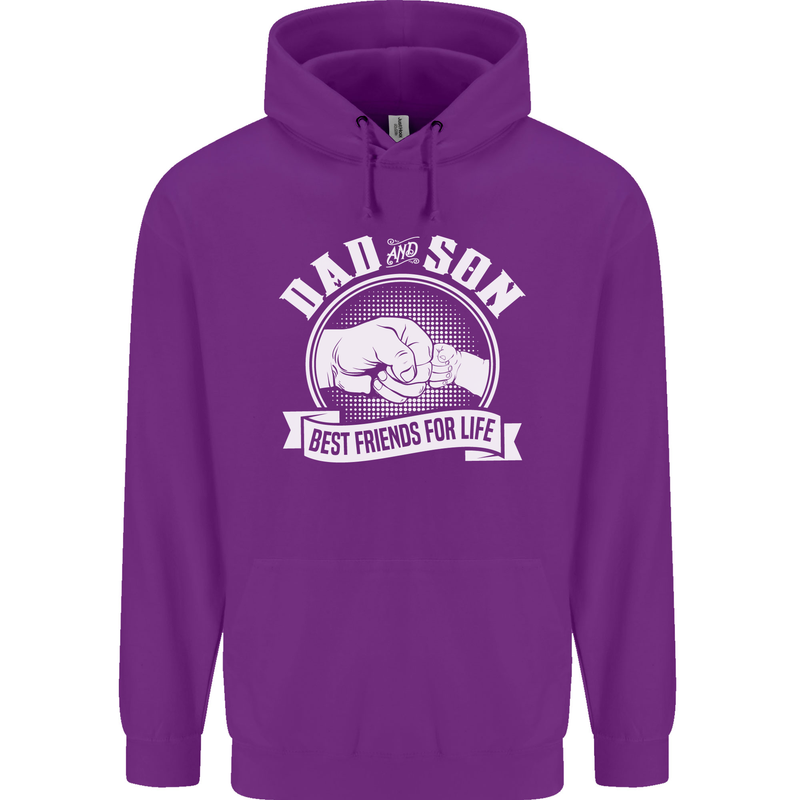 Dad & Son Best Friends for Life Childrens Kids Hoodie Purple