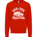 Dad & Son Best Friends for Life Kids Sweatshirt Jumper Bright Red
