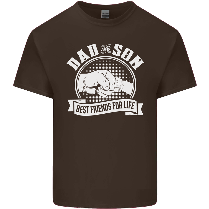 Dad & Son Best Friends for Life Kids T-Shirt Childrens Chocolate